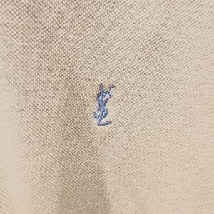 YSL-Yves Saint Laurent Polo- White and Blue